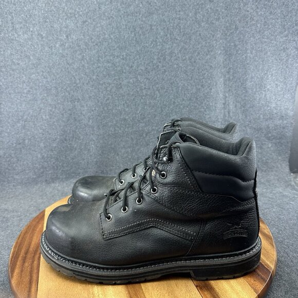 Red Wing Irish Setter Black Steel Toe Work Boots 6" Mens 13 D/M 83664 Kittson - Picture 6 of 10